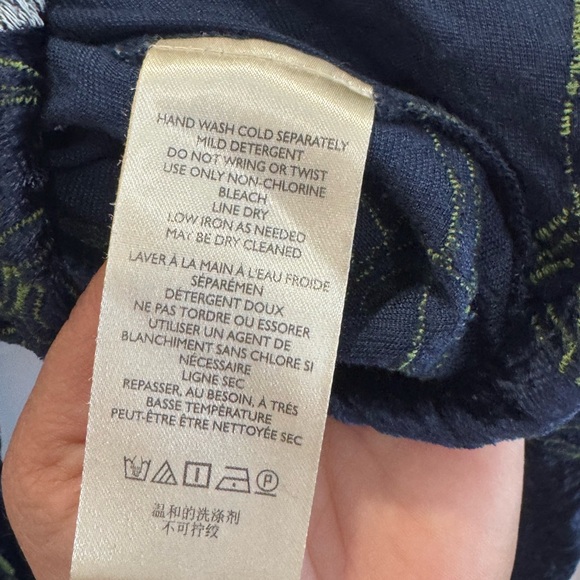 Anthropologie Blue and Light Green Detail Top - Picture 8 of 8